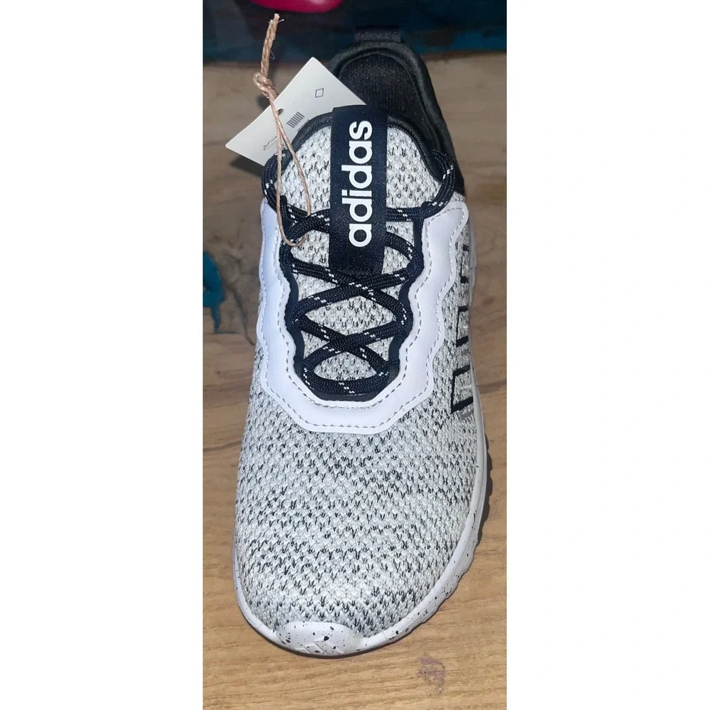 Adidas Kaptir Flow 2.0 K Kids Running Shoes White Black JR8091 Size 13K NIB